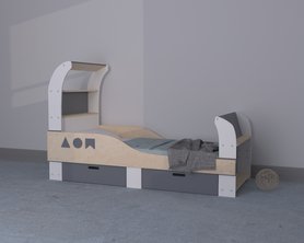Кровать со светильником LUNA с ящиками-2