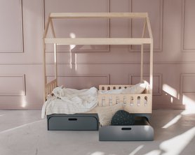 Кровать-домик с ящиками KUBI дом-1