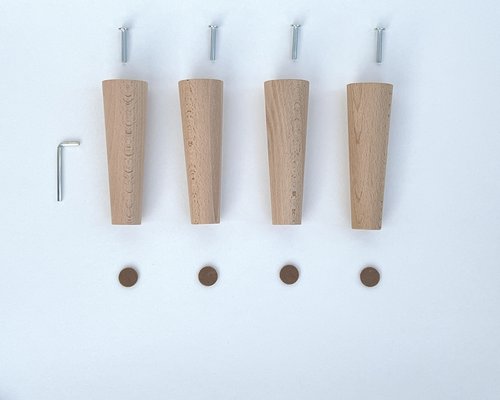 Ножки мебельные деревянные круглые 150 мм - комплект 4шт. Ножки мебельные деревянные круглые 150 мм - комплект 4шт.