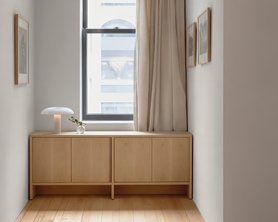 Тумба под ТВ Кабинет из шпона дуба-2