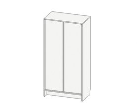 Шкаф для одежды Кабинет двустворчатый Просто-1