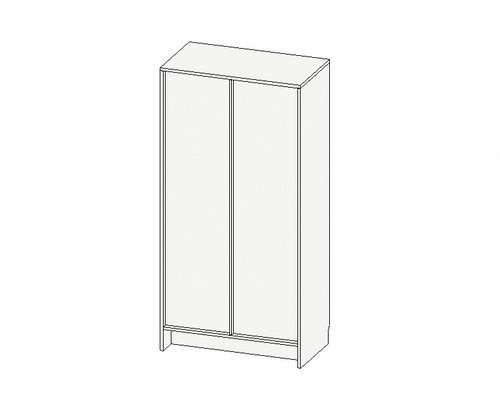 Шкаф для одежды Кабинет двустворчатый Просто