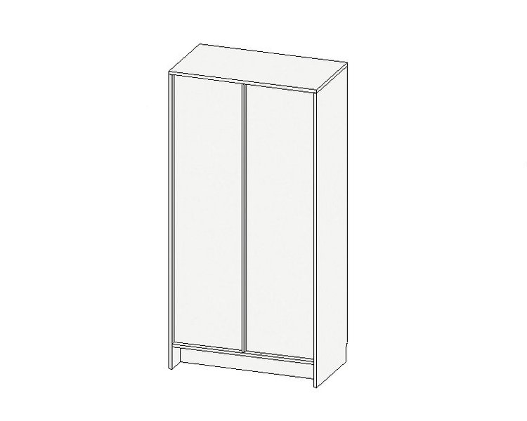 Шкаф для одежды Кабинет двустворчатый Просто