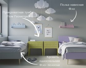 Полка навесная Фло-5