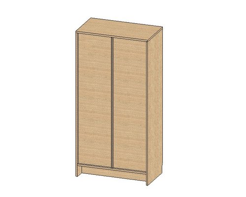 Шкаф для одежды Кабинет двустворчатый из шпона дуба