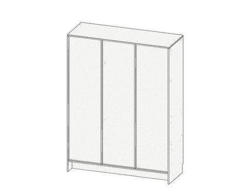 Шкаф для одежды Кабинет трехстворчатый Просто