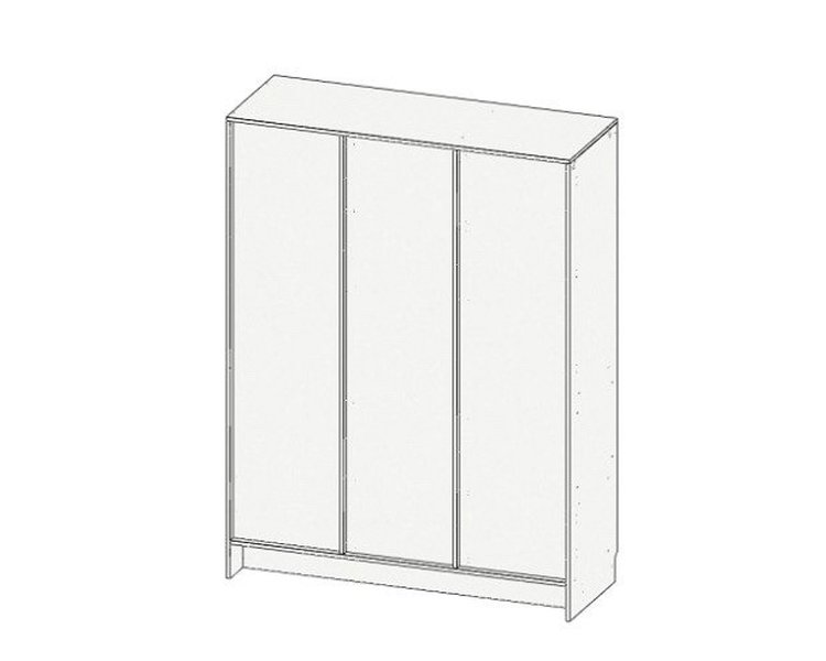 Шкаф для одежды Кабинет трехстворчатый Просто