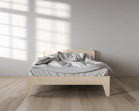 Кровать двуспальная с окантовкой из массива осины-1