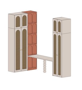 Рабочая зона с арками и ротангом Арт. 9740-1