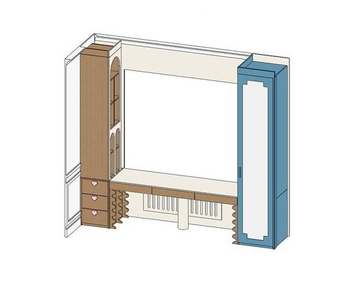 Рабочая зона в детскую Арт. 9749