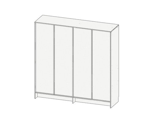 Шкаф для одежды Кабинет четырехстворчатый Просто