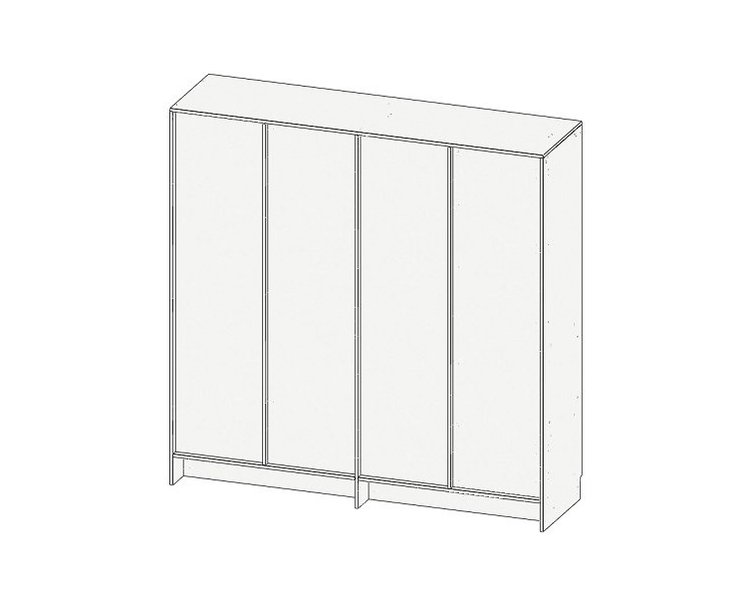 Шкаф для одежды Кабинет четырехстворчатый Просто