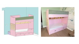 Кровать двухъярусная Арт. 9884-2