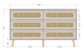 Комод ротанг Луми с интегрированными ручками Арт. 5517-2