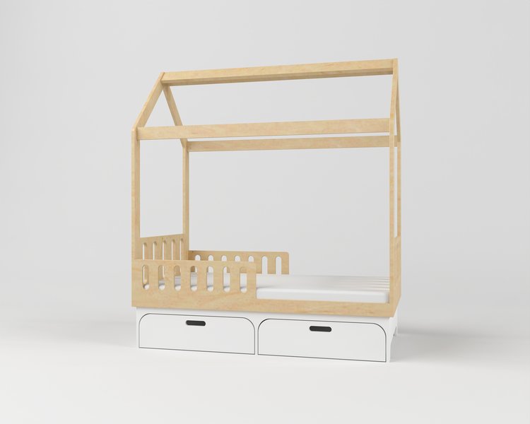 Кровать-домик KUBI дом с ящиками