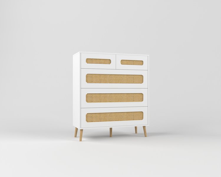 Комод высокий ротанг Луми