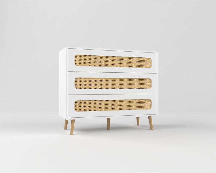 Комод ротанг Луми три ящика