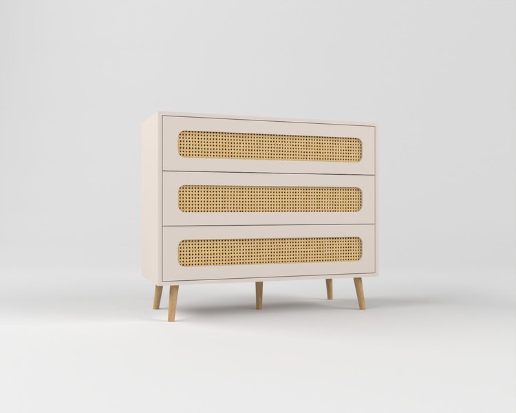 Комод ротанг Луми три ящика