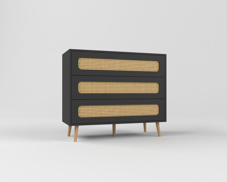 Комод ротанг Луми три ящика