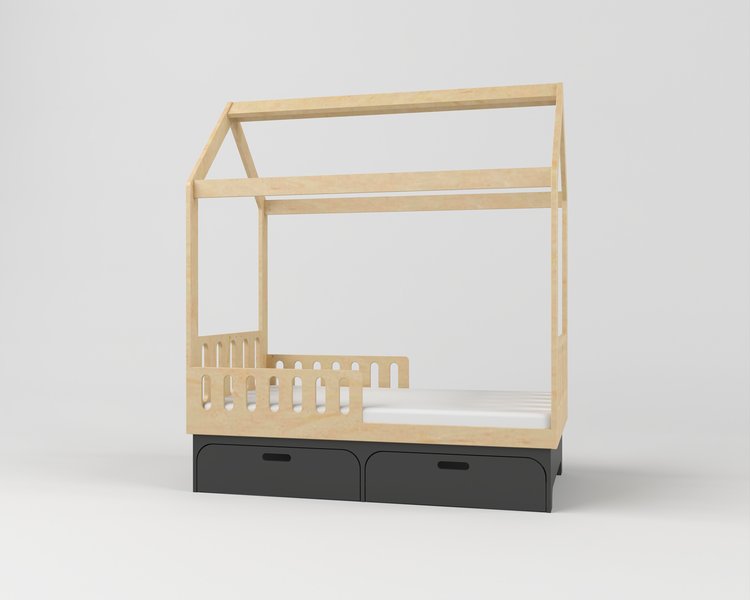 Кровать-домик с ящиками KUBI дом
