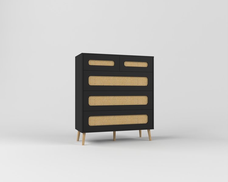 Комод высокий ротанг Луми