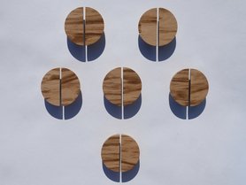 Ручка мебельная деревянная Полукруг лимитированные  - комплект-4