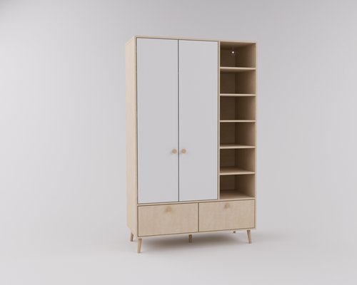 Шкаф для одежды с полками ББ-3