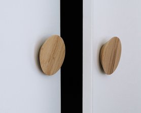 Ручка мебельная деревянная Наклонная - комплект 2шт-3