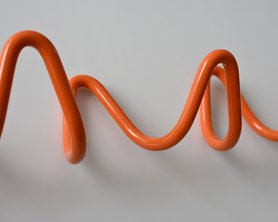 Вешалка металлическая в оранжевом цвете-6