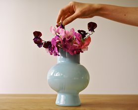 Ваза для цветов голубая  SALE-1