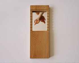 Зеркало Волна из массива дуба-8