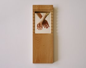 Зеркало Волна из массива дуба-7