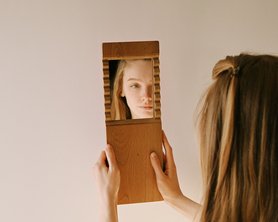 Зеркало Волна из массива дуба-4