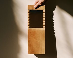 Зеркало Волна из массива дуба-5