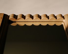 Зеркало Волна из массива дуба-3