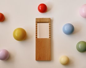 Зеркало Волна из массива дуба-1