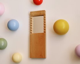 Зеркало Волна из массива дуба-10