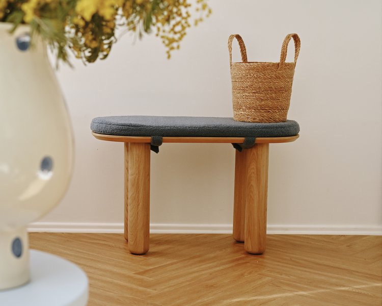 Скамья Мон из шпона дуба