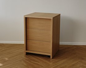 Тумбочка на колесиках Кабинет из шпона дуба в наличии-3