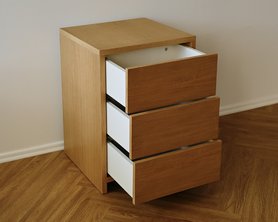 Тумбочка на колесиках Кабинет из шпона дуба-7