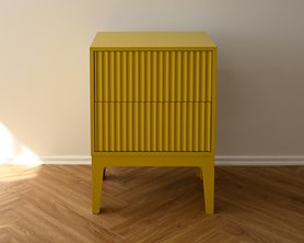 Тумба с объёмными полосками Поток ЛИКВИДАЦИЯ Желтая-3