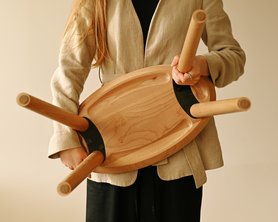Табурет Ретро из массива-3