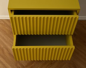 Тумба с объёмными полосками Поток ЛИКВИДАЦИЯ Желтая-6