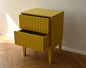 Тумба с объёмными полосками Поток ЛИКВИДАЦИЯ Желтая-4