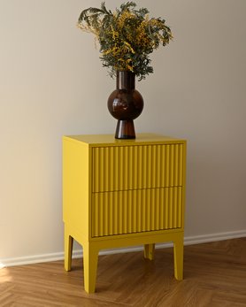 Тумба с объёмными полосками Поток ЛИКВИДАЦИЯ Желтая-8