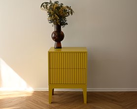 Тумба с объёмными полосками Поток ЛИКВИДАЦИЯ Желтая-5
