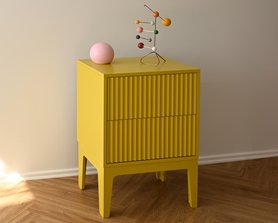Тумба с объёмными полосками Поток ЛИКВИДАЦИЯ Желтая-7