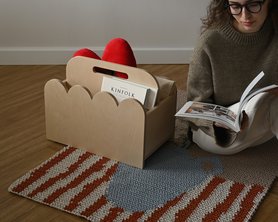 Переносная полка Фло с ручкой натуральная-3