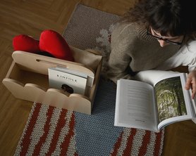 Переносная полка Фло с ручкой натуральная-10