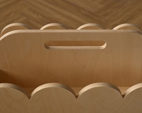 Переносная полка Фло с ручкой натуральная-8